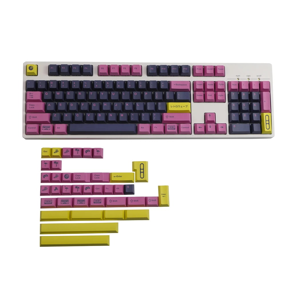 DYE-Sublimação Cereja Perfil Para Teclado Mecânico Interruptor MX GK61 64 87 96 108