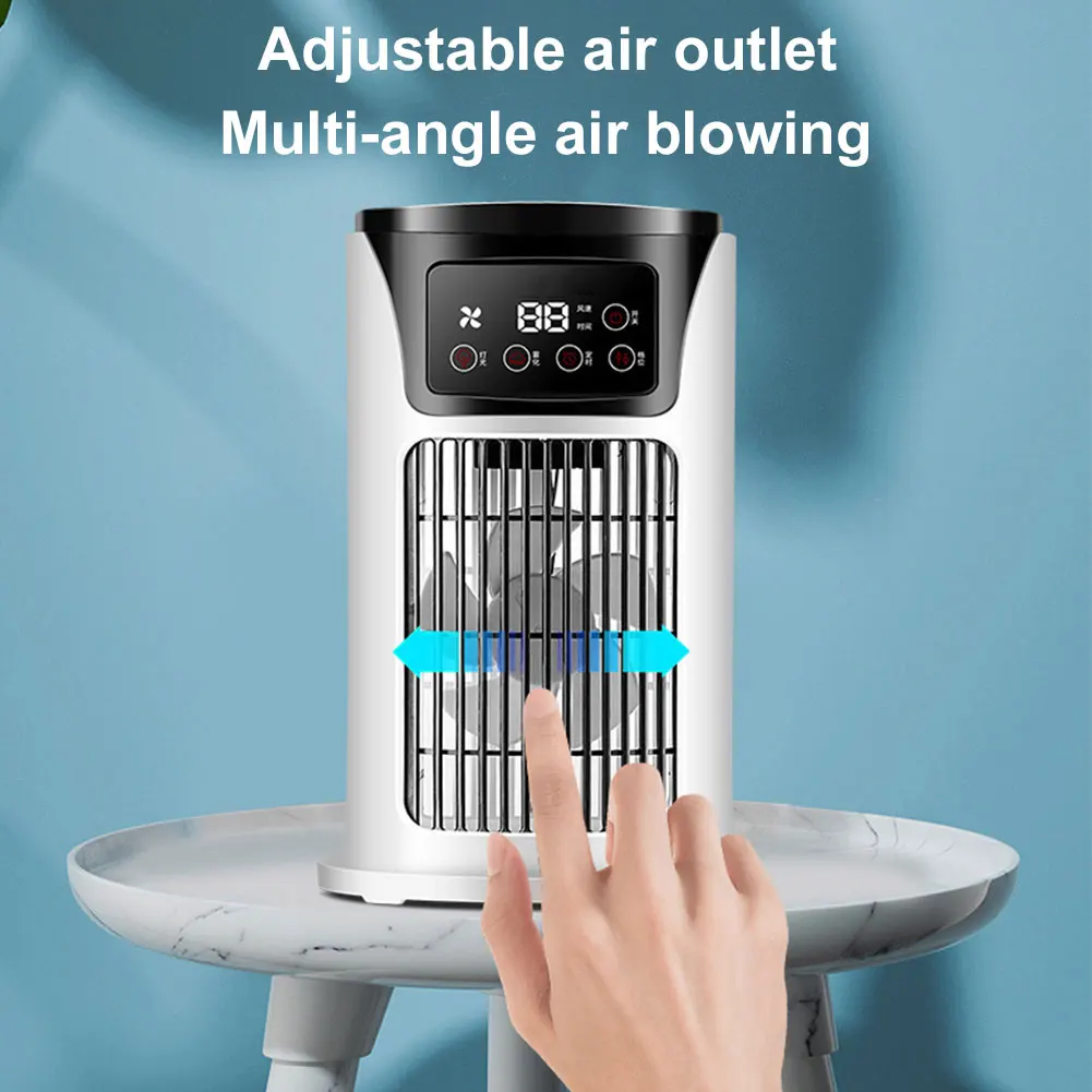 Portable Air Conditioner Fan 6H Timer Misting Fan 6 Speeds Water Humidifier Cooling Fan 300ML Water Sprayer Fan For Home Office