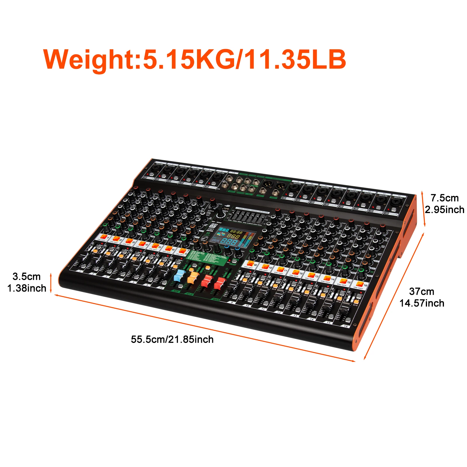 TC16 16channel DJ Mixer Professional Audio Mixer Depusheng 99bit