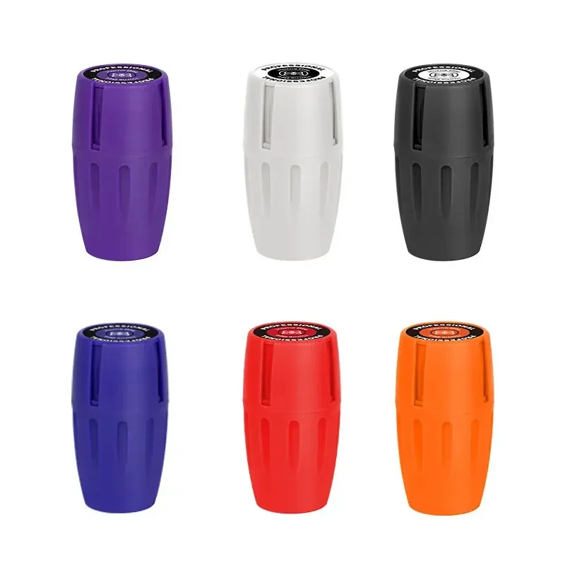 Herb Grinder Tobacco Grinder 2 in 1 Wine Barrel Shaped Tobacco Grinder with Hemp Storage Jar Portable 45*80mm Manual Smoking Accessory