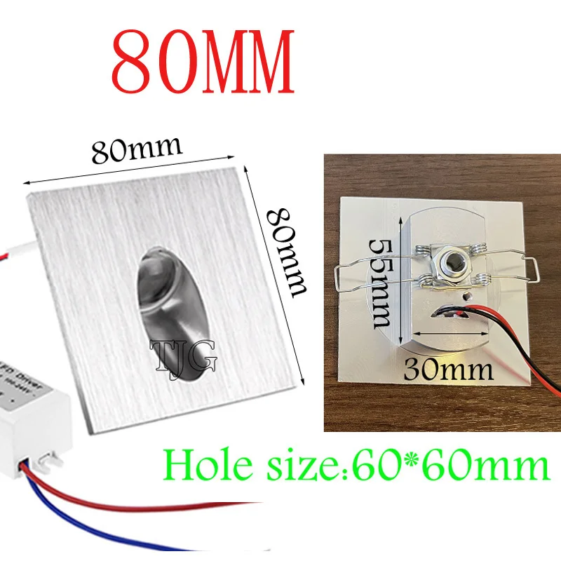 1W 3W LED Wall Sconce Lamps Embedded with Mounting Round Square Nightlight Stair Step Corridor Balcony Luminaire AC85-265V/DC12V