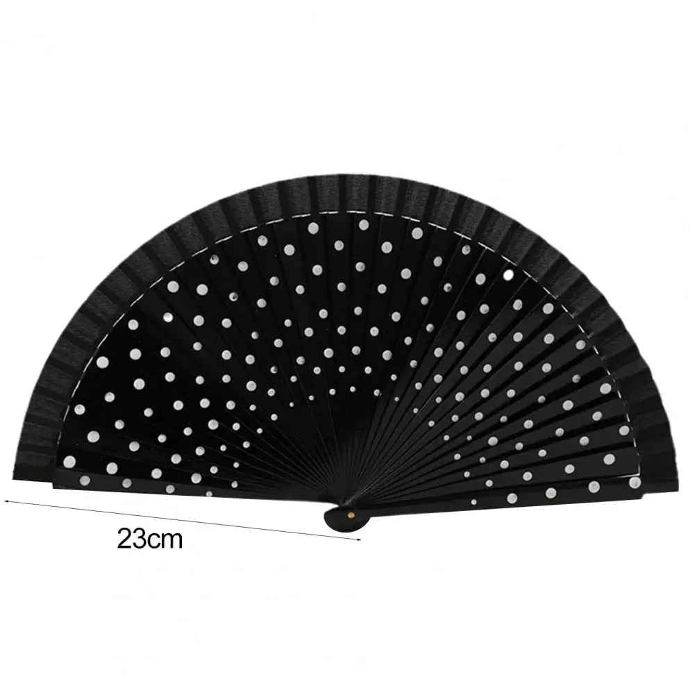 Folding Fan Double sided Beautiful Spain Style Hand painted Antiquity Decoration Multicolor Dot Print Dancing Fan Home Supply folding fan hand fan