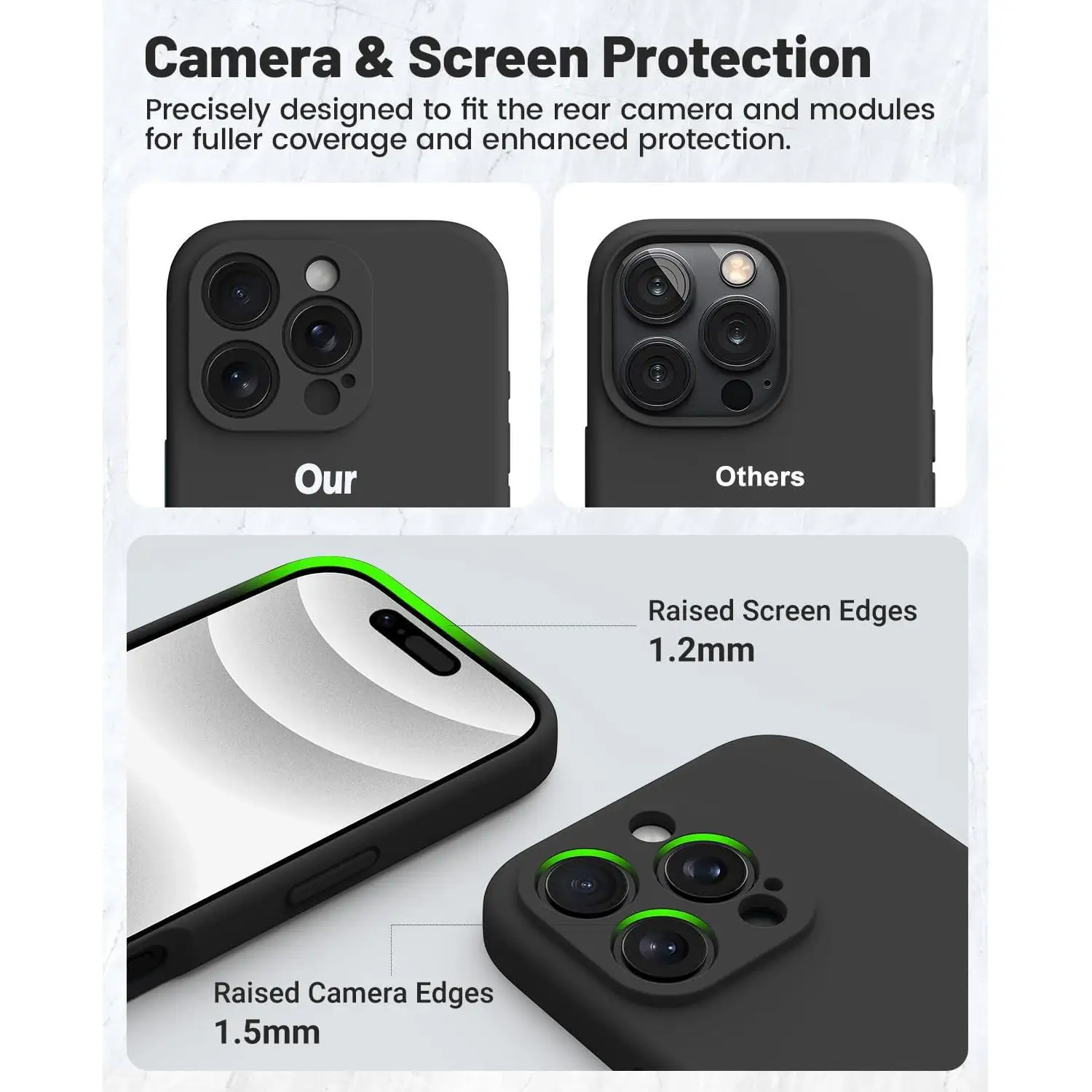 Premium Liquid Silicone Shockproof Phone Case - Soft, Protective & Durable Design