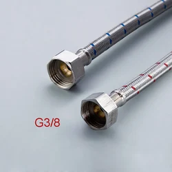 Stainless Steel Flexible Plumbing Pipes - 50cm Hot & Cold Water Supply Hoses - 50cm (G3-8)