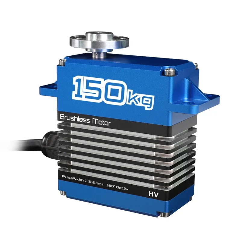 150KG Servo Large Torque 12V-16.8V High Voltage CNC Aluminium Shell Metal Gear Brushless Waterproof RC Car boat Drone Big Models 2