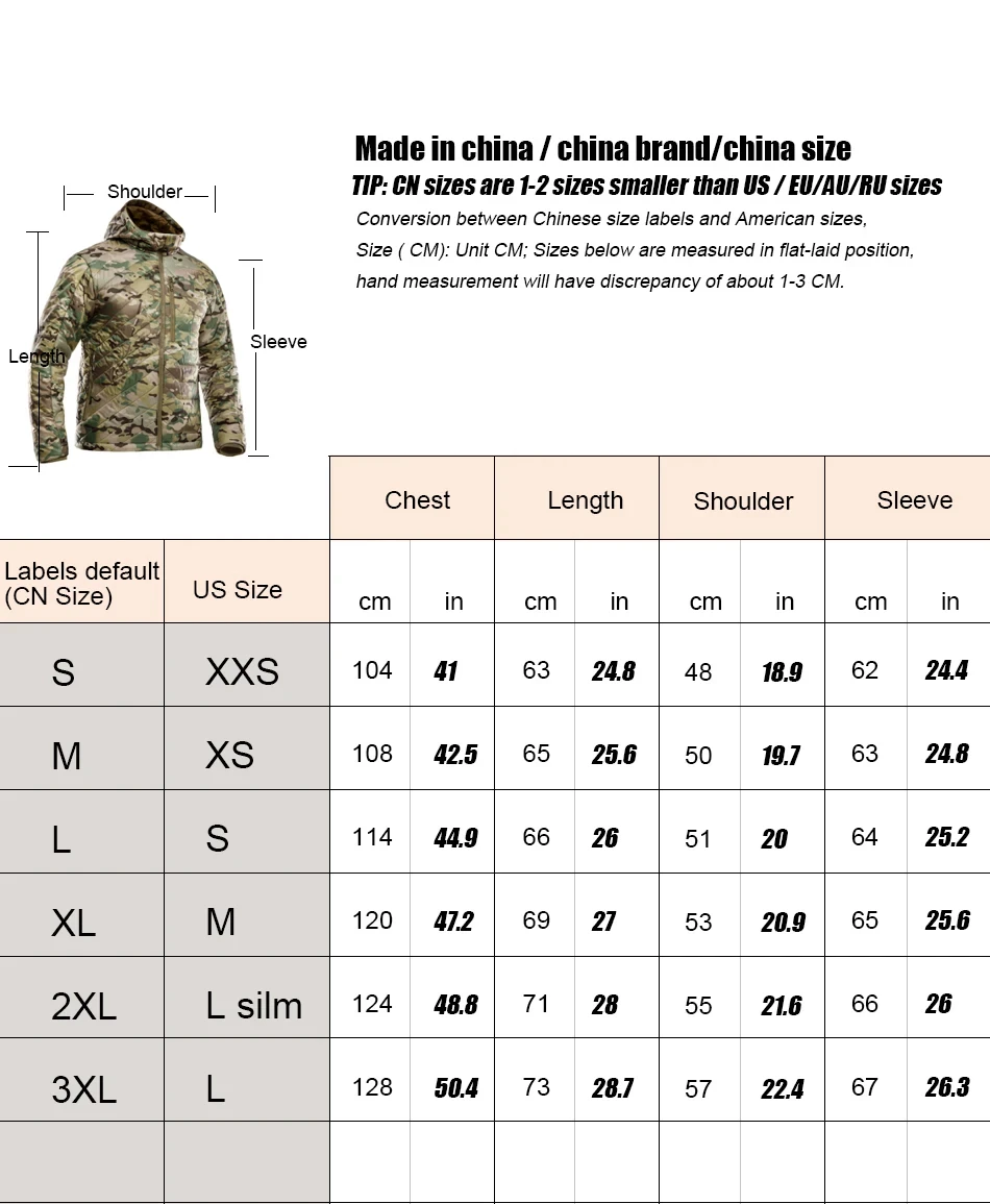 KIICEILING K-ESG Multicam Tactical Jackets For Men Winter Warm Waterproof Camouflage Parkas Women's Coats Down Clothing 6