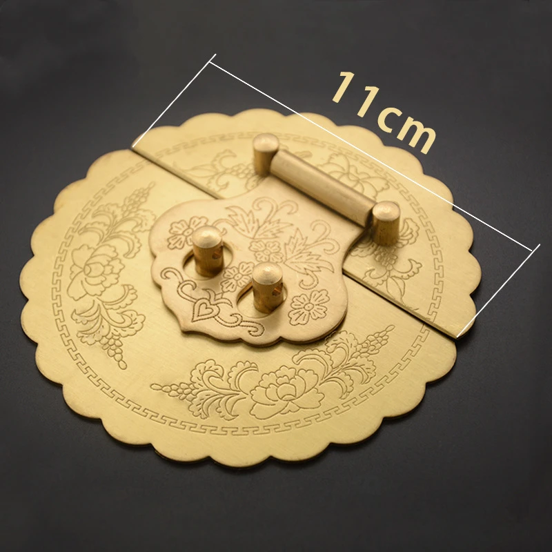 Retro Antigo Latão Fivela de Bloqueio Caixa Caixa de Móveis Fivela Caixa de Jóias Caixa de Caixa de Cobre Puro Mala Fivela Clipe Fecho Trava Fecho