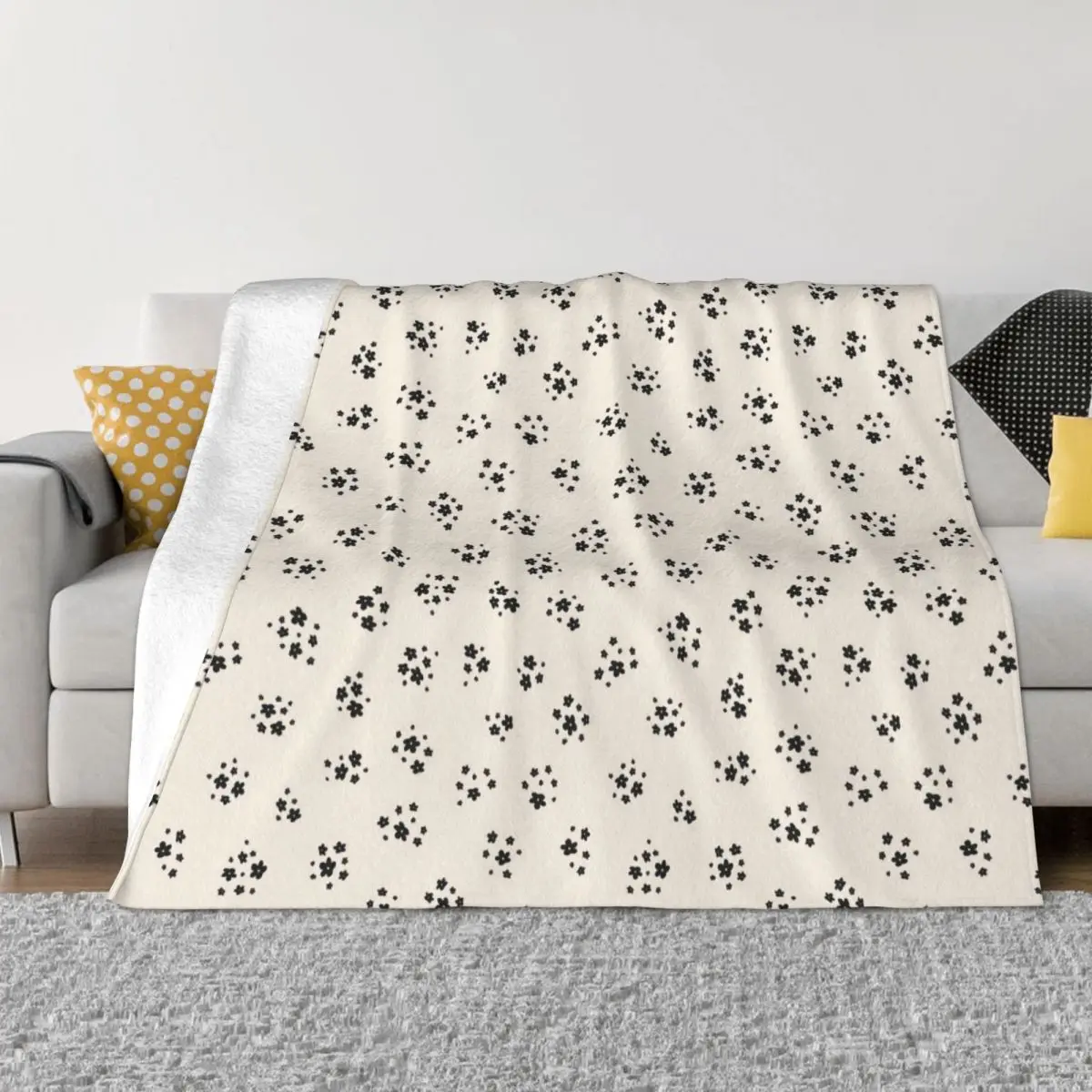 

Dog Cute Cartoon Plaid Blanket Plaid Anti-pilling Flannel Throw Blankets for Durable Long-Lasting Sofa
