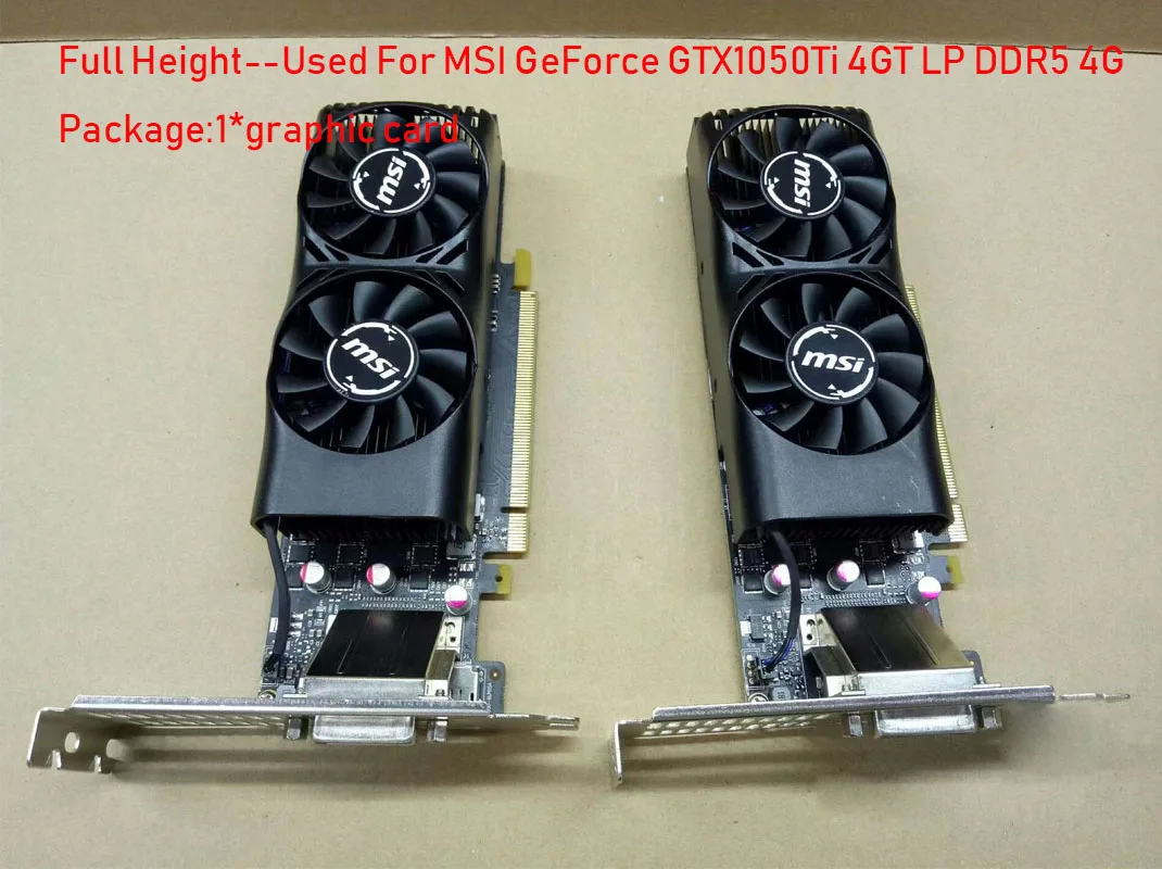 Используется для MSI GeForce GTX1050Ti 4GT LP GTX 1050 Ti DDR5 4G Full/Half Height два вентилятора графика