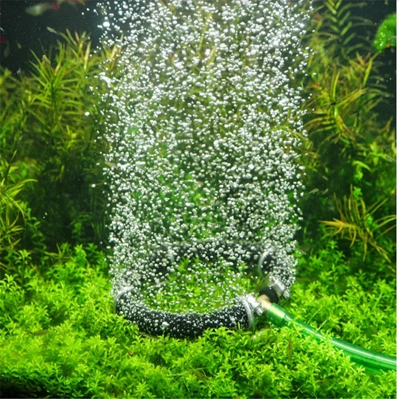 Nano aeration plate koi fish pond aeration ring tracheal seafood pond aeration ring aeration stone air strip fish tank bubble pl 2