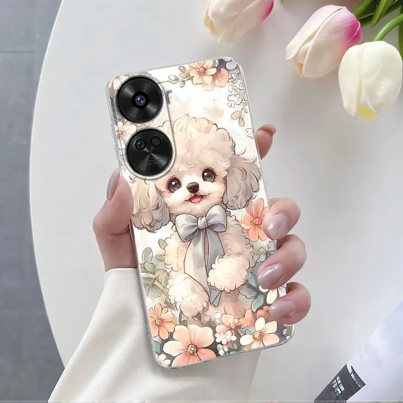 Luxury Floral Clear Silicone Protective Phone Case