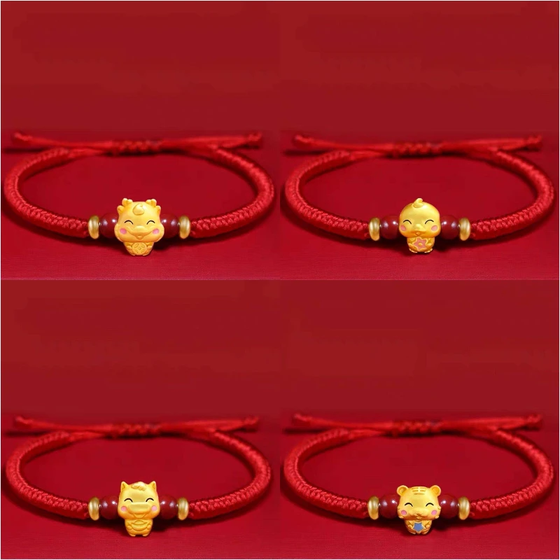 Constellation Zodiac Sign Charm Braided Bracelets 12 Men Women Classics Red Rope Bracelet Bangle Birthday Gift Party Jewelry