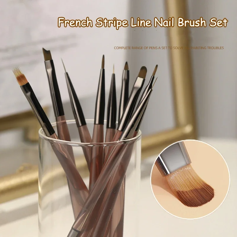 Painting Brushes French Stripe Line Nail Brush Set Ultra-thin Drawing Line Dotting Pen Nail Gel Brush Nail Brushes Gel Uv Polish