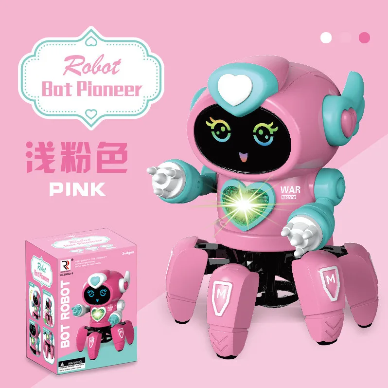 Dance Robot Electric Pet Musical Shining Toys 6 Claws Octopus Robot Educational Interactive Toys Children Toy Gift Digital Pet