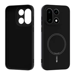 Premium Liquid Silicone Magnetic Charging Phone Case - Soft, Shockproof, and Protective Cover for OnePlus 15 (Black)