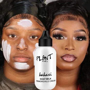 Crema idratante al latte Ultimate Lazy Face Foundation Cream latte di capra rivitalizzante sbiancante Smooth Brighten Plain Cream 1