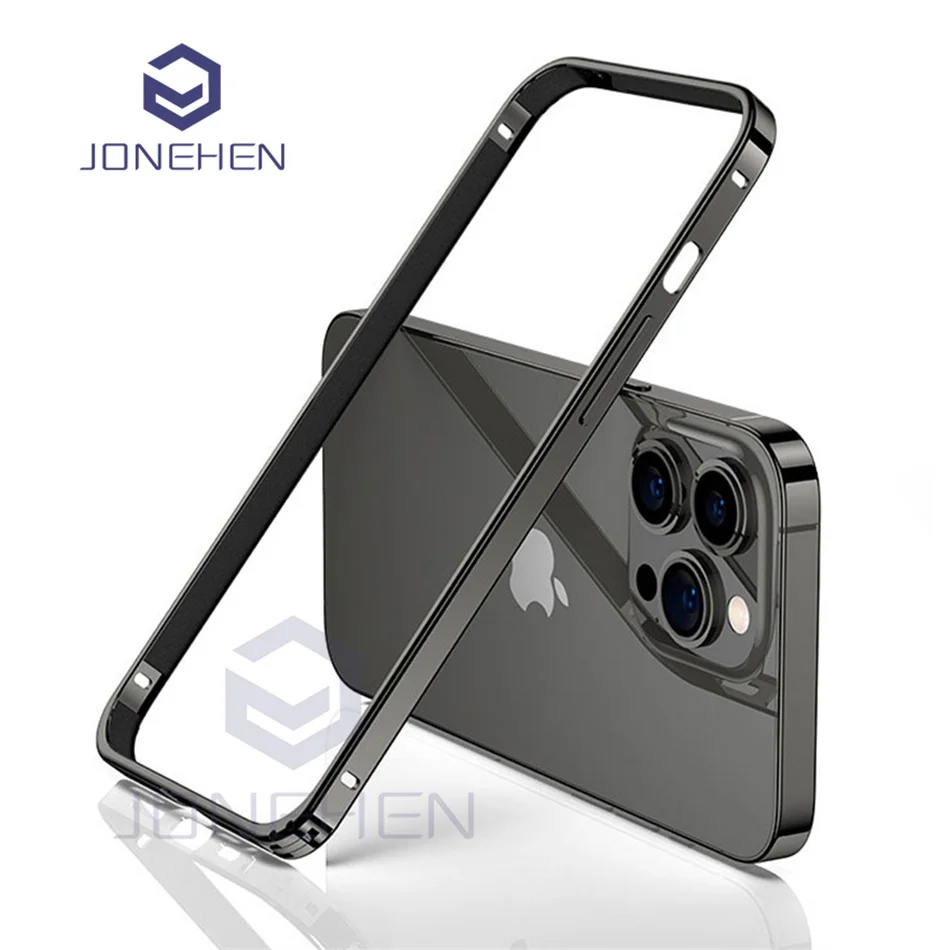 Sleek Aluminum Metal Frame Thin Case - Premium Alloy Titanium Protective Back Cover
