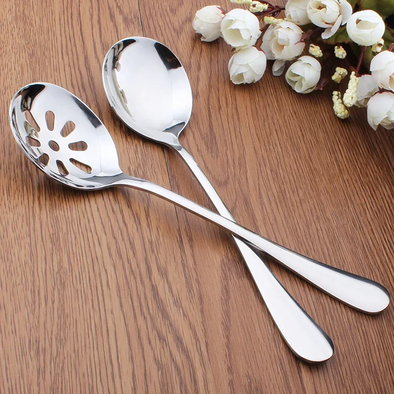 Stainless Steel Slotted Serving Spoons, Creative Male Spoon, Dinner Tableware, Skimming Tools, Kitchen Utensils, Self-Service, 2 Stainless Steel Slotted Serving Spoons, Creative Male Spoon, Dinner Tableware, Skimming Tools, Kitchen Utensils, Self-Service, 2