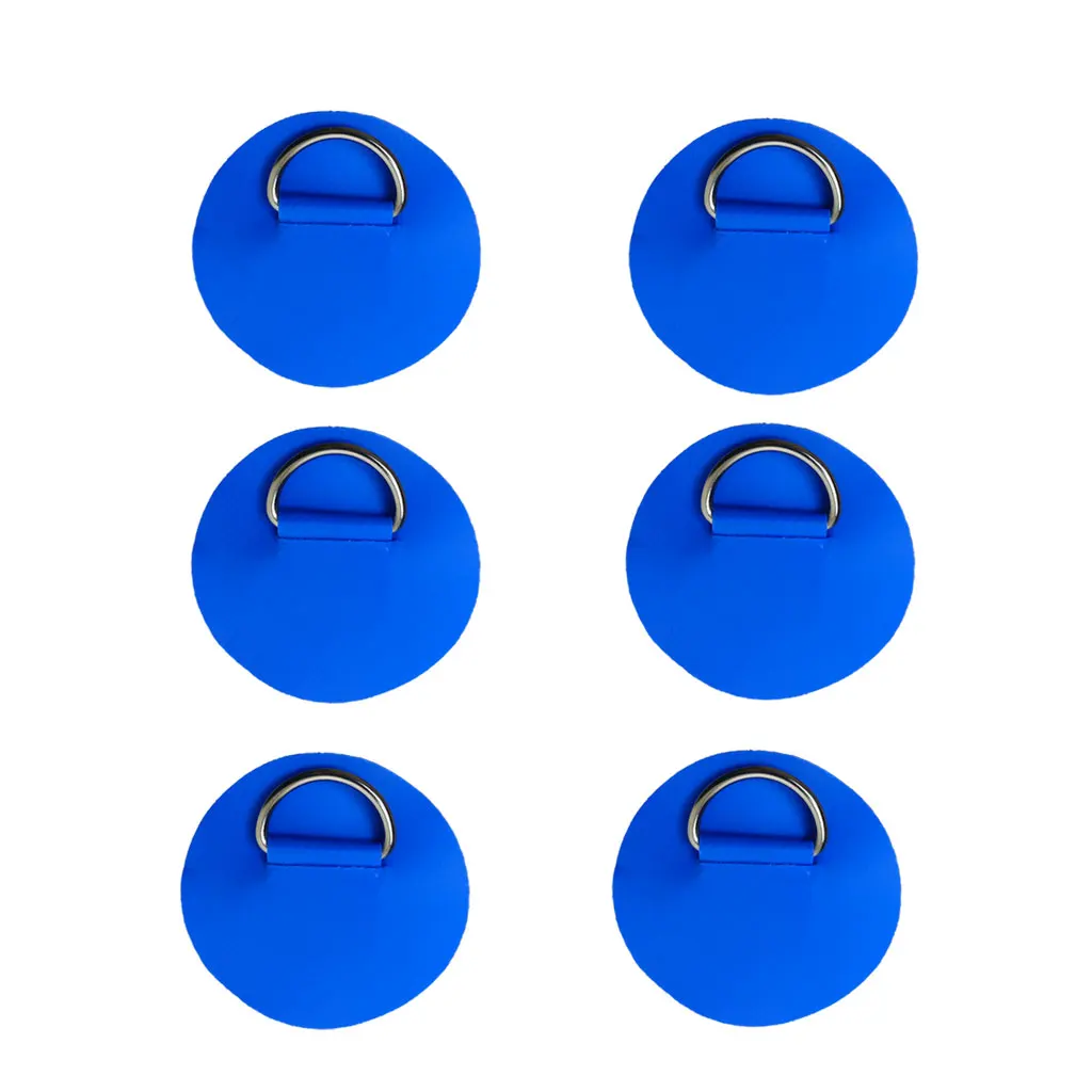 Kit Riparazione Per Gommoni PVC - 6 Toppe Ad Anello D Con Corda Elastica E Ganci - 4