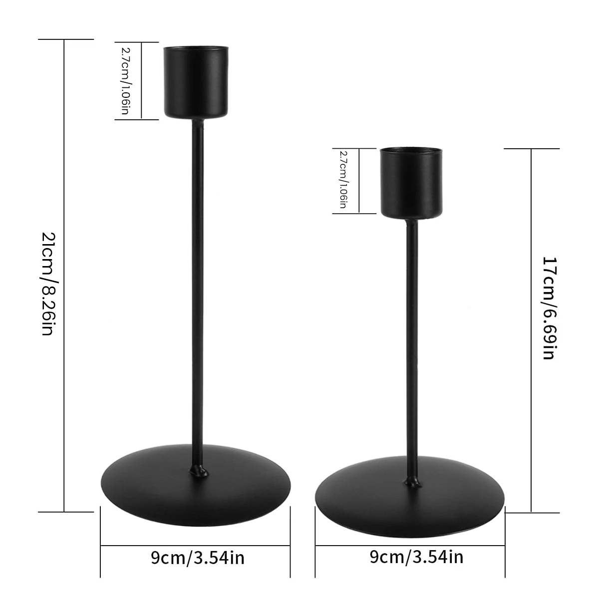 Candle Holder Metal Candlestick Holder for Taper Candle Decorative 2Pcs for Home Decor Wedding Dinning Party candle holders