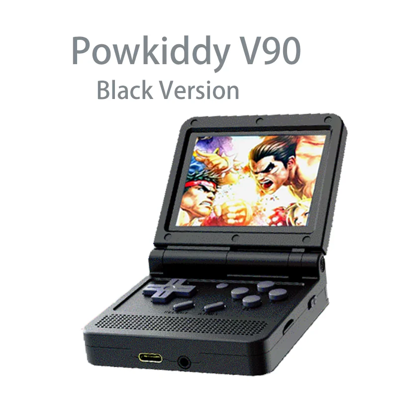 Mini V90 Retro Flip Handheld Game Player 3.0 Inch IPS Handheld Console 3000 Classic 3D Games Pocket Video Game Boy Player System
