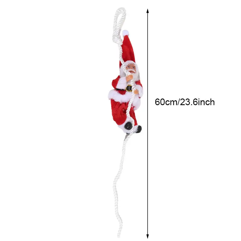 1PC Christmas Decoration Santa Claus Climbing Rope Pendant Resin Elderly Doll Pendant Climbing Rope Elderly Pendant