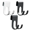 1PCS Aluminum Hook Shower Glass Door Hook Free Hole Towel Rack Hanger Key Organizer Plug Shaver Holder Rack Hooks for Hanging 1