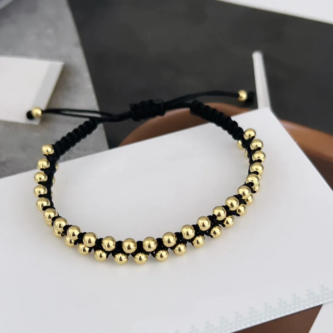 KKBEAD Boho handgefertigte geflochtene Armbänder für Frauen, Paar-Schmuck, Geschenk, 18 Karat vergoldete Perlen, Armband, Pulseras-Accessoires – Detail 6