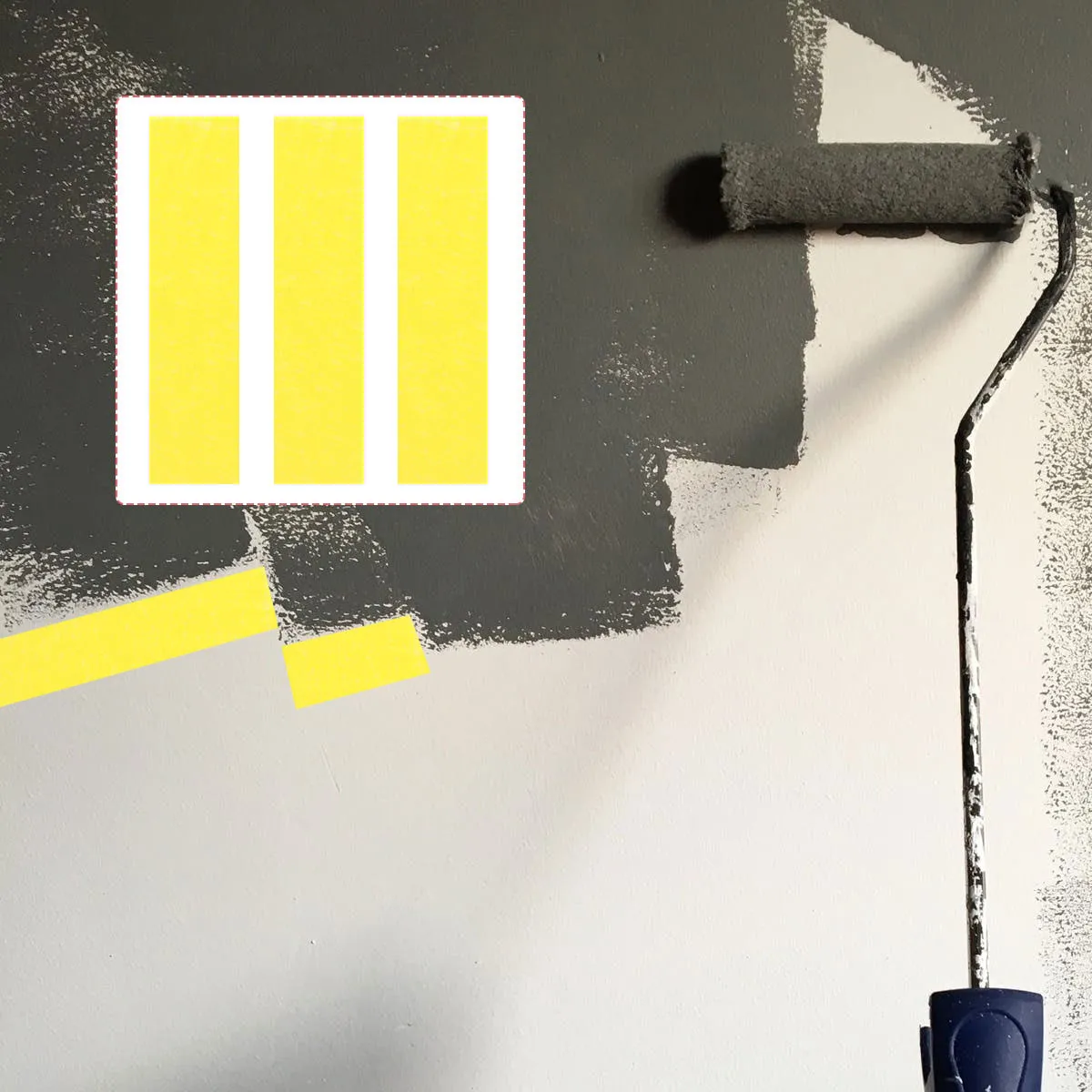 고무색분리마크테이프 마스킹테이프 노란색 고온내열성 UV방지 롱사이즈 실내외용 접착테이프