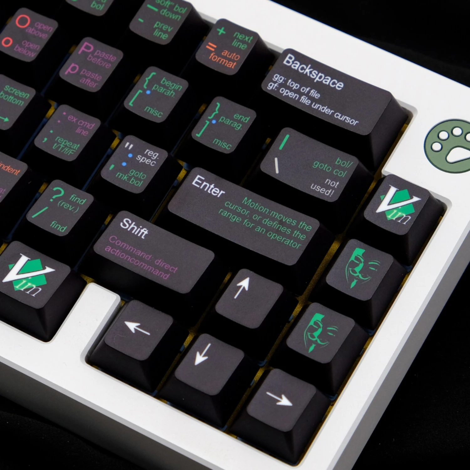 ECHOME VIM α׷ Űĸ Ʈ, PBT Ʈ Ÿ,  Ŀ Ű ĸ, ü  Űĸ,  Ű