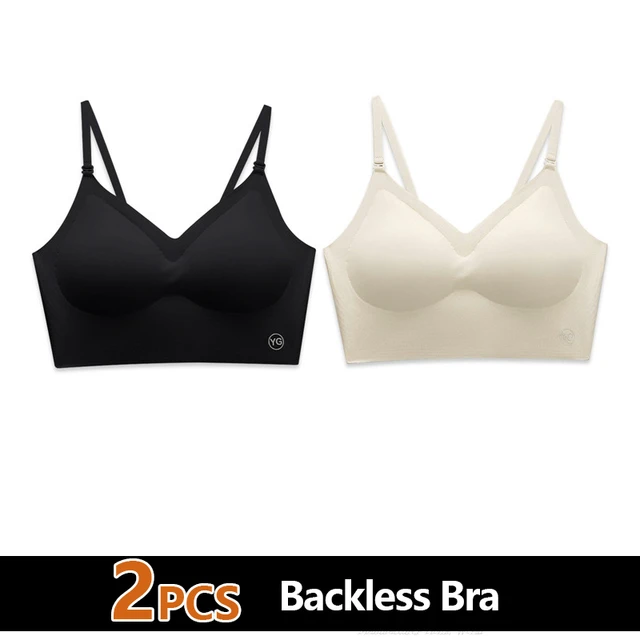 Soutien-gorge sexy dos nu pour femmes, sous-vêtements plongeants en forme de U, soutien-gorge Push Up sans couture, coupe triangle, lingerie sexy, été