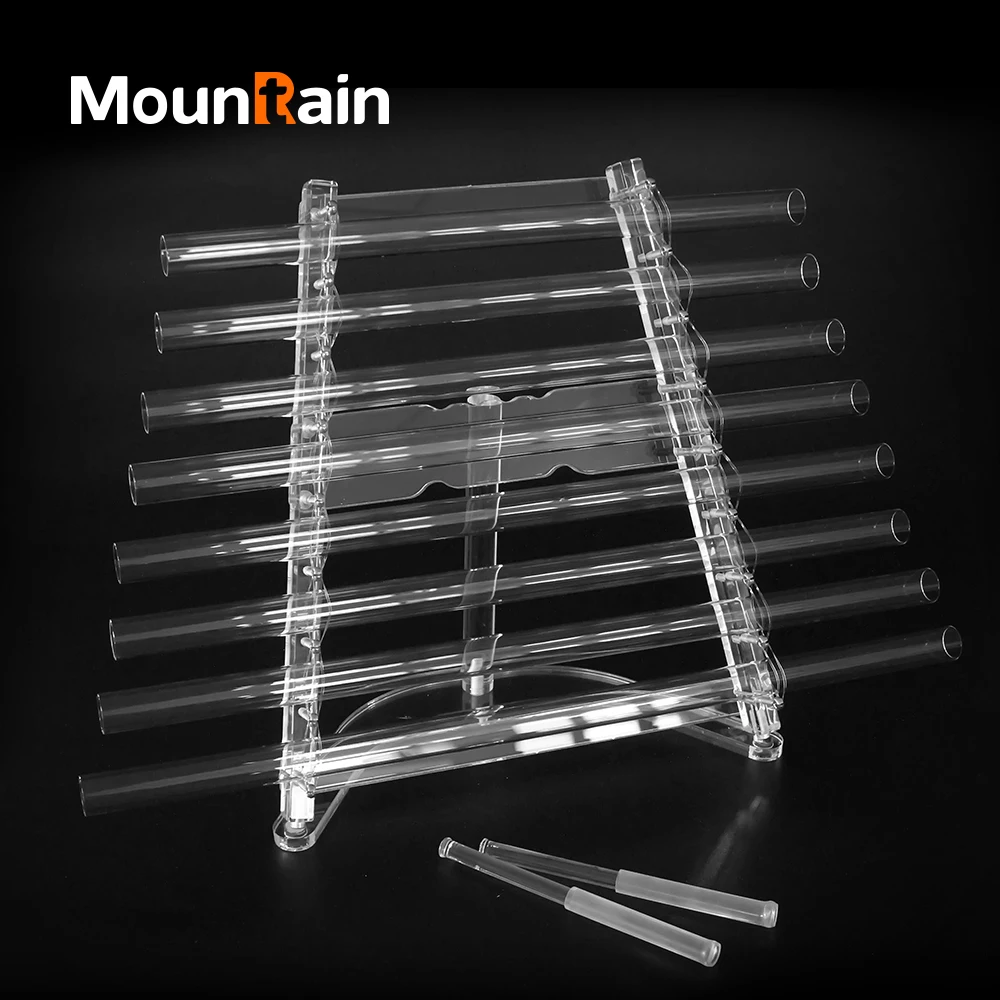 Clear Quartz Crystal Singing Harp with Aluminum Alloy Box 440hz/432hz 8 Tubes Note CDEFGABC in 5th Ocatve