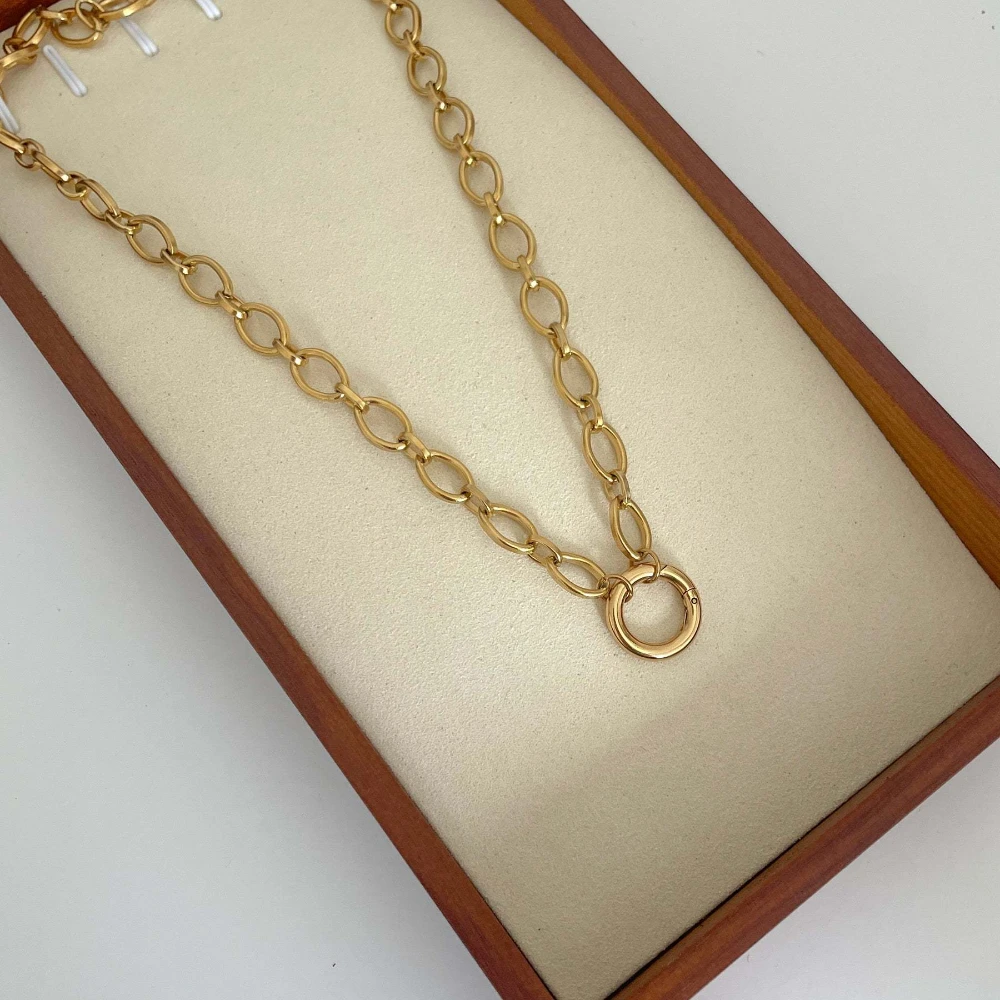 DIY Damen Basic Halskette Büroklammer Schlangenknochen Kette Schmuck Zubehör für kreatives Basteln Halsketten für Frauen – Detail 4