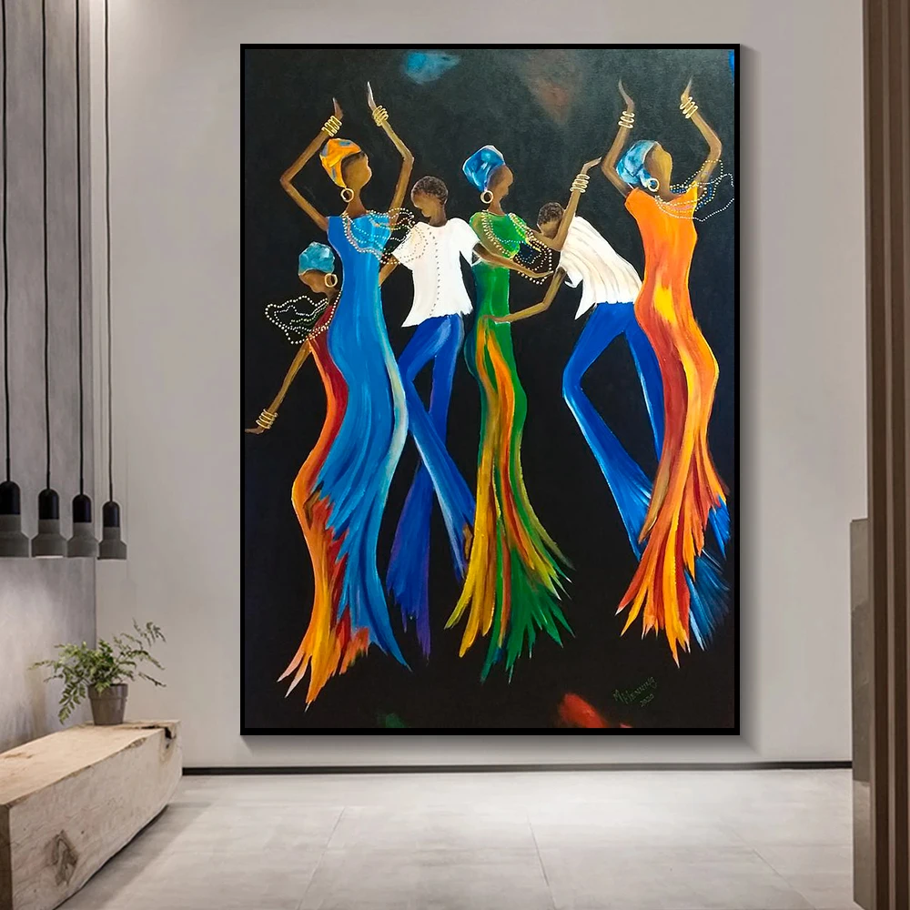 African Indian Women Canvas Art Decor Painting Poster Prints Art Wall Decorative Posters For Living Room Home Decoration Mural