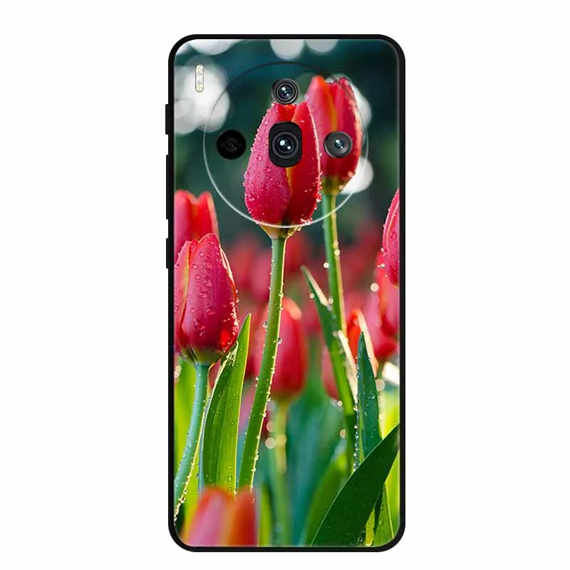 Sleek Black Silicone Fashion Phone Case – 6.78 Soft Back Cover