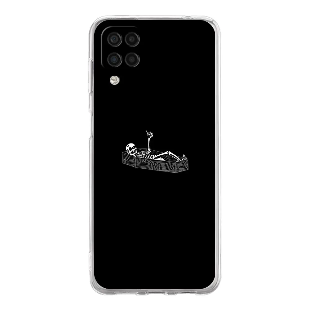 Clear Design Phone Case with Funny Skeleton Graphic