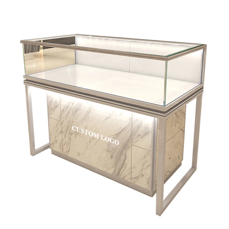 custom SUNDO factory jewelry glasses watch glass metal jewelry display cabinet showcase