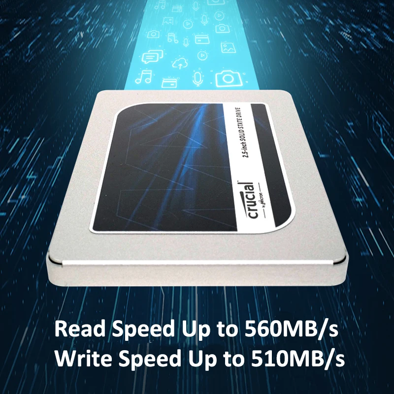 Ssd Crucial Mx500 500gb Sata 3 560 510 3d Nand - Mx500 250gb 500gb 1tb 2tb  4tb - Aliexpress