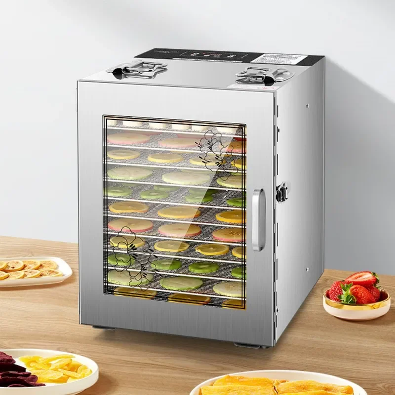 12 Layer Air Fryer Fruit Dryer Machine for Home Commercial Use Small Mulberry Pet Snacks Meat Vegetables Dried Fish Food Dehydra