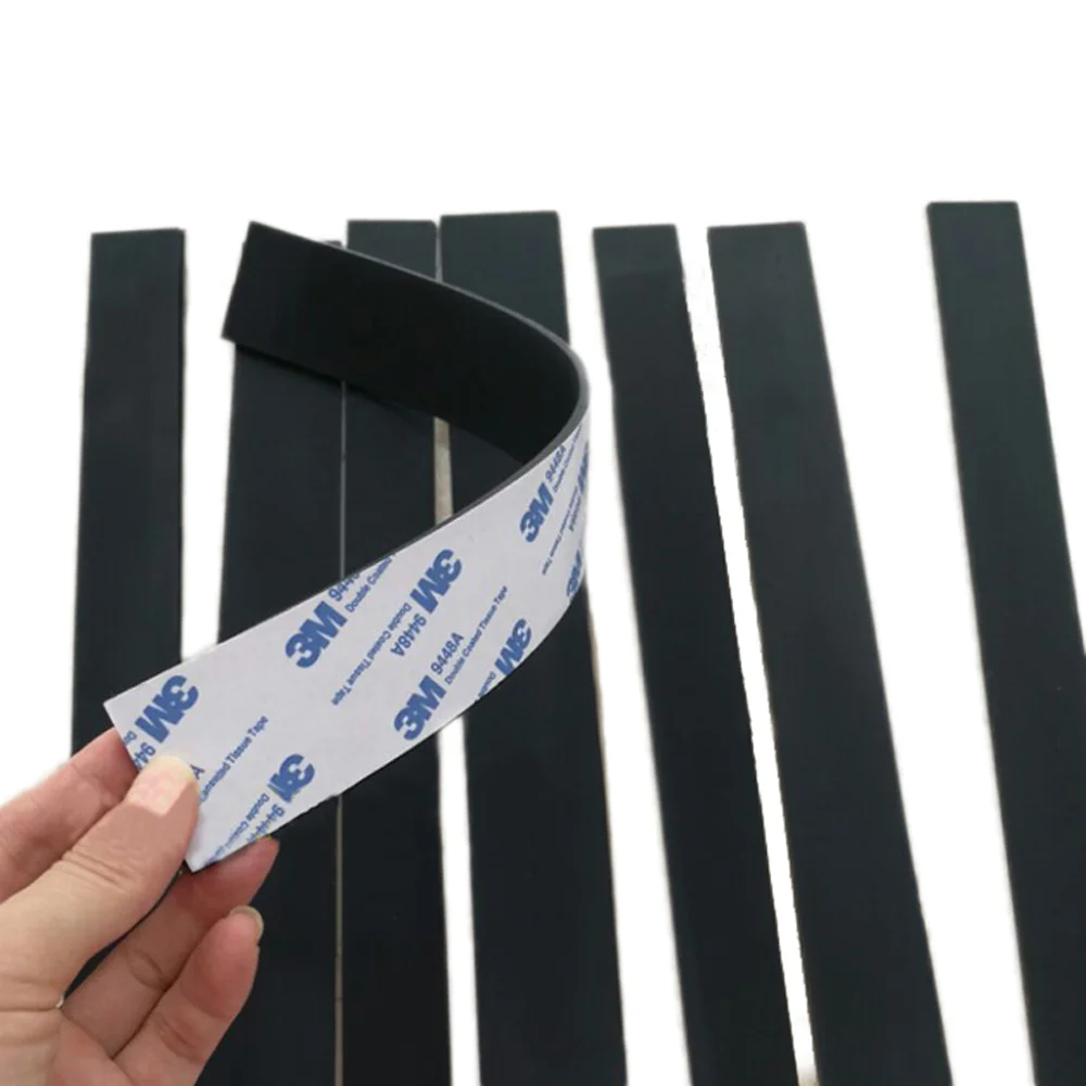 1 pcs black silicone rubber strip self adhesive gasket 300x1 0/20/30x0.5/1/2/3mm