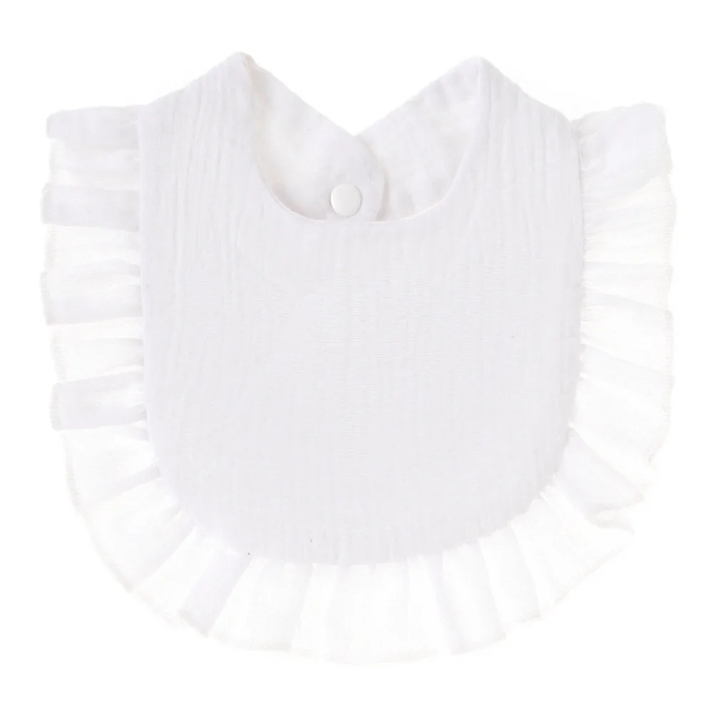Korean Style Baby Feeding Drool Bib Ruffle Floral Infants Saliva Towel Soft Cotton Burp Cloth Newborn Toddler Kids Bibs baby bib feeding bib cotton bib saliva towel cotton bib set
