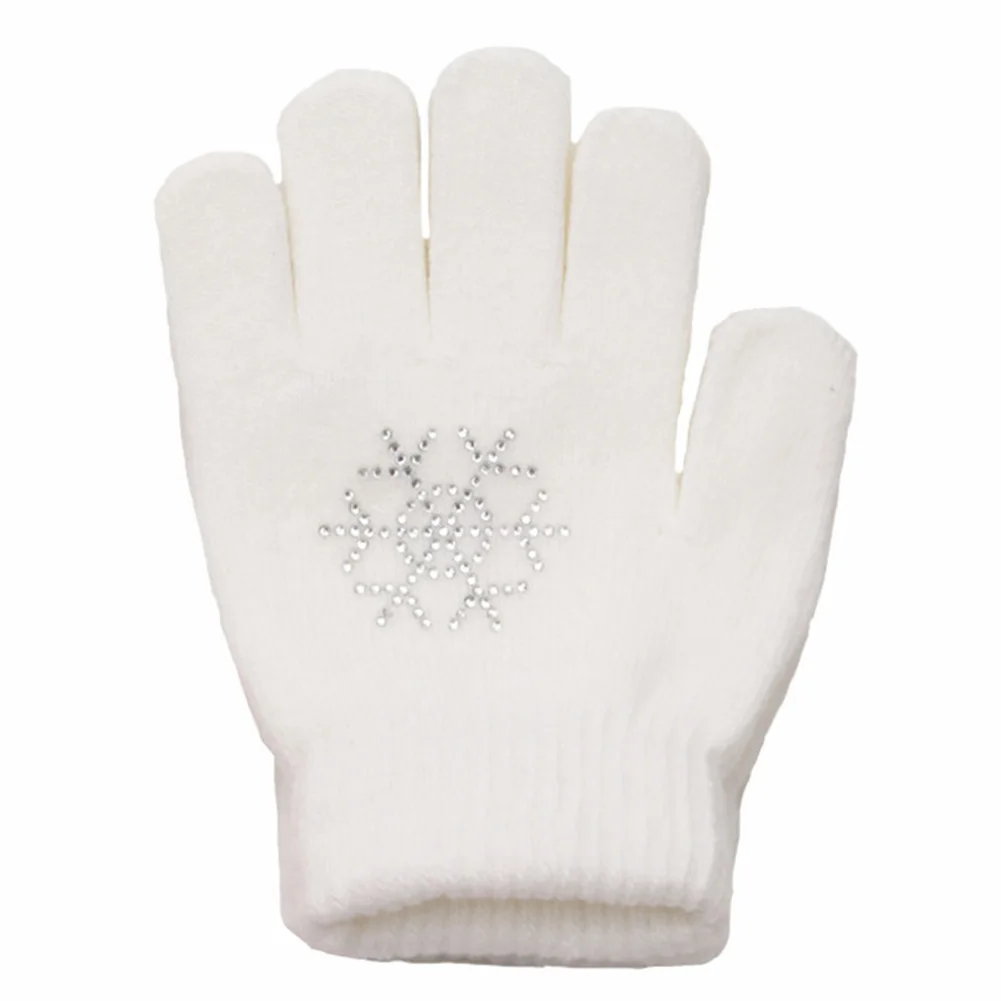 

1 Pair Skating Gloves Figure Skating Gloves Cotton Non-Slip Winter Warm Stretch Glove Children Kids Accessories For Ice Sports