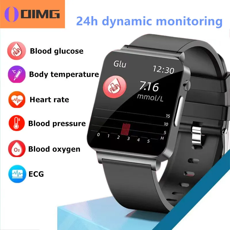 2023 neue Blut Glucose Smart Uhr Männer EKG Monitor Blutdruck Körper