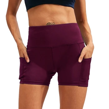 Women Yoga Shorts Stretchy Premium Fabric 2 Pockets Fashionable When Exercising Non See-through High Waist Yoga Shorts 1