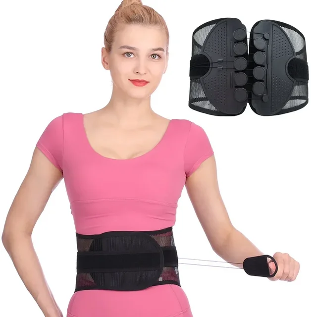 New Double Pull Waist Brace Back Lumbar Support Corset Woman Man Waist Trimmer Belt Injury Muscle Posture Corrector Belt 5