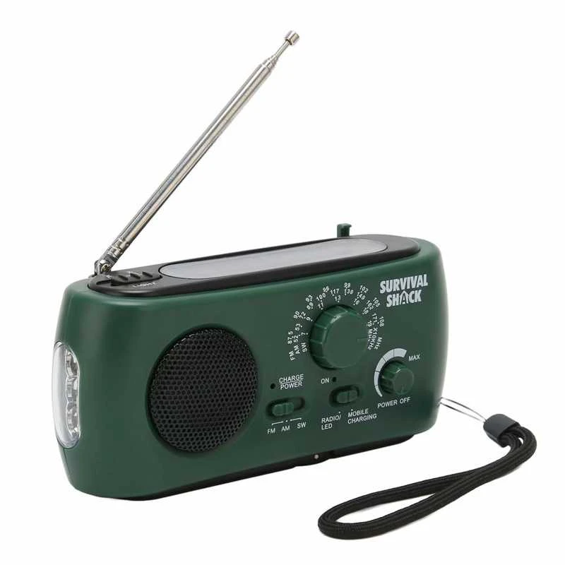 Solar Hand Crank Radio with Flashlight Multi Band AM/FM/SW Portable