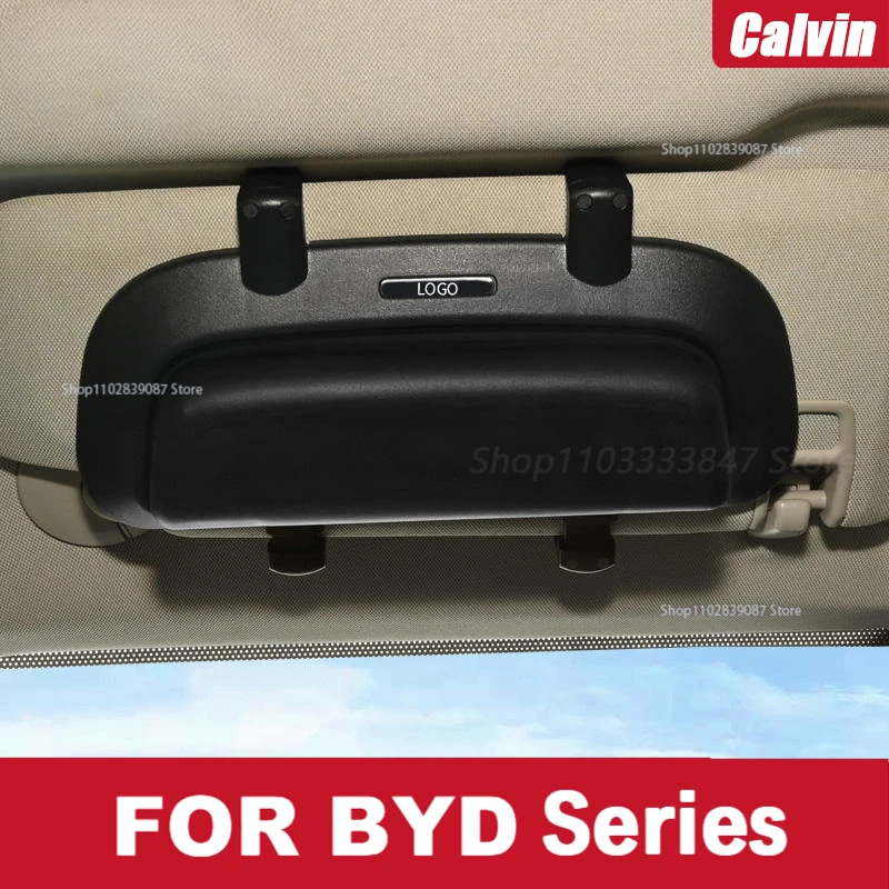 

Автомобильные очки, аксессуары для BYD Qin Plusdmi Atto 3 Han EV Dolphin солнцезащитный козырек, зажим для очков основного водителя, автомобильный контейнер для хранения