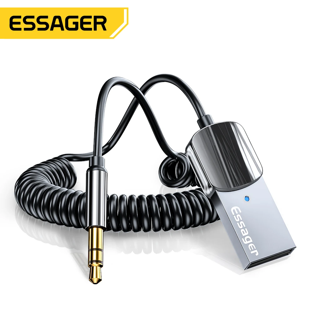 Essager Bluetooth 5.0 Aux Adapter Car Wireless Receiver USB to 3.5mm