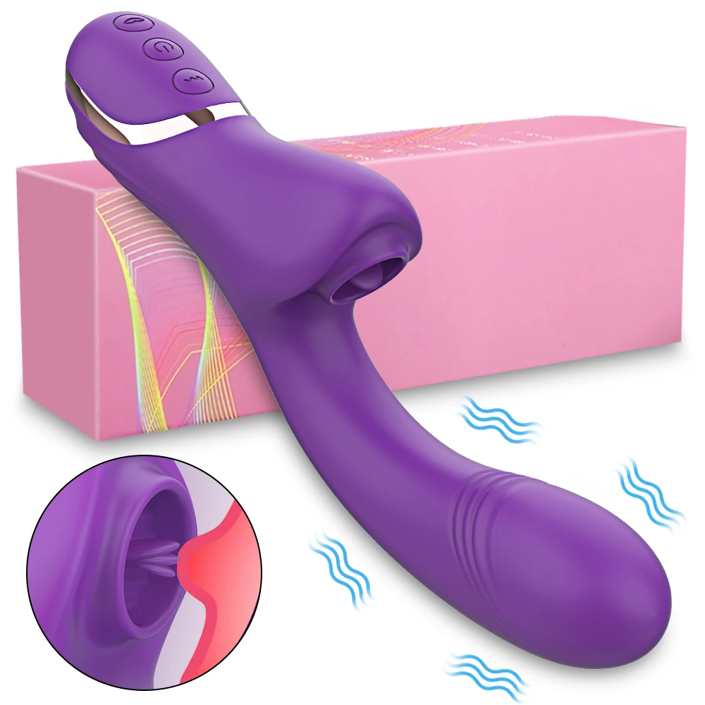 Powerful Clitoral Sucking Dildo Vibrator Female For Women Tongue Licking Sucker Clitoris Stimulator Sex Toys Goods for Adults 18
