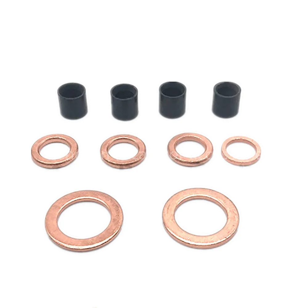 にー Engine Fuel Injector Copper Gasket Rubber Sleeve Gasket Repair Kit
